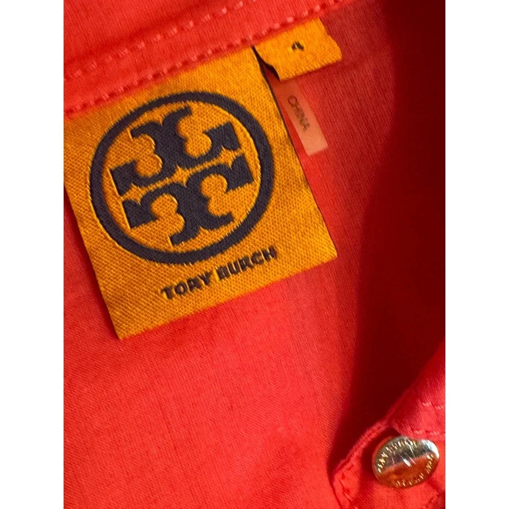 Tory Burch Hot Pink Button Down Long Sleeve Shirt Blouse Top‎